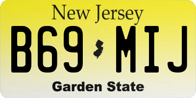NJ license plate B69MIJ