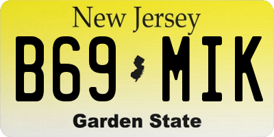 NJ license plate B69MIK