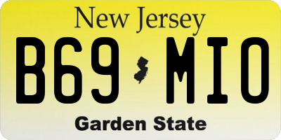 NJ license plate B69MIO