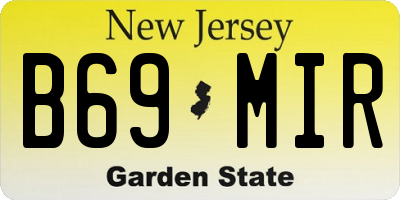 NJ license plate B69MIR