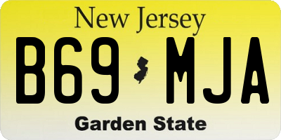 NJ license plate B69MJA