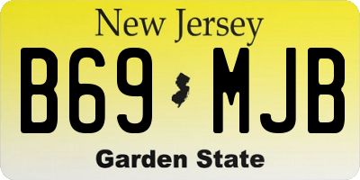 NJ license plate B69MJB