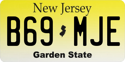 NJ license plate B69MJE