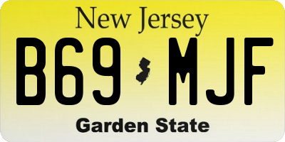 NJ license plate B69MJF
