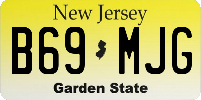 NJ license plate B69MJG