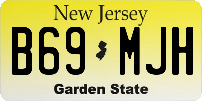 NJ license plate B69MJH