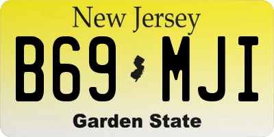 NJ license plate B69MJI