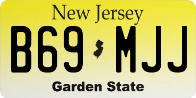 NJ license plate B69MJJ