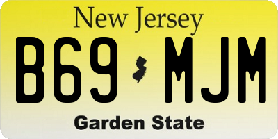 NJ license plate B69MJM