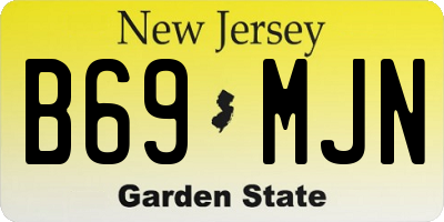 NJ license plate B69MJN