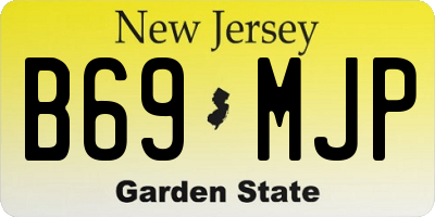 NJ license plate B69MJP