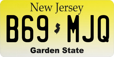 NJ license plate B69MJQ