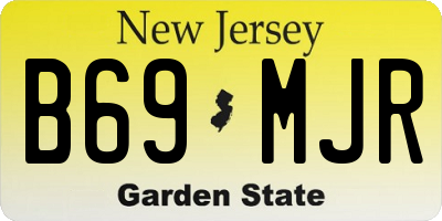 NJ license plate B69MJR