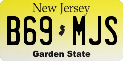 NJ license plate B69MJS
