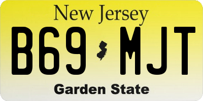 NJ license plate B69MJT