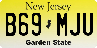 NJ license plate B69MJU