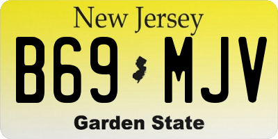 NJ license plate B69MJV