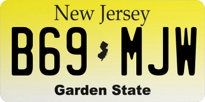 NJ license plate B69MJW