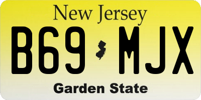 NJ license plate B69MJX