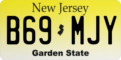 NJ license plate B69MJY