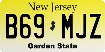 NJ license plate B69MJZ