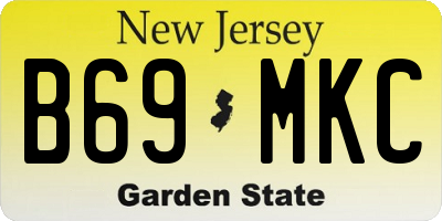 NJ license plate B69MKC