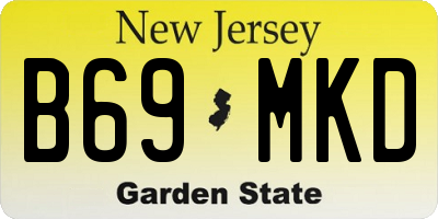 NJ license plate B69MKD