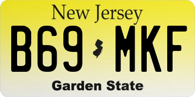 NJ license plate B69MKF