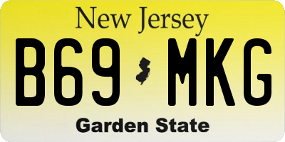 NJ license plate B69MKG