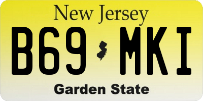 NJ license plate B69MKI