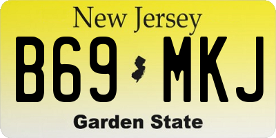 NJ license plate B69MKJ