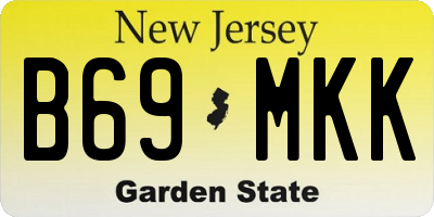 NJ license plate B69MKK