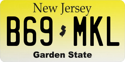 NJ license plate B69MKL