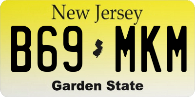 NJ license plate B69MKM
