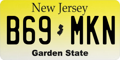 NJ license plate B69MKN