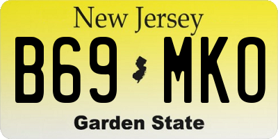 NJ license plate B69MKO