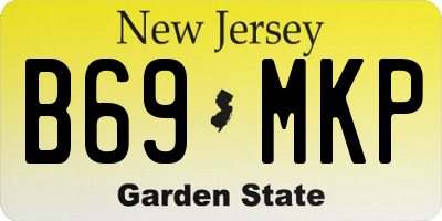 NJ license plate B69MKP