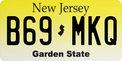 NJ license plate B69MKQ
