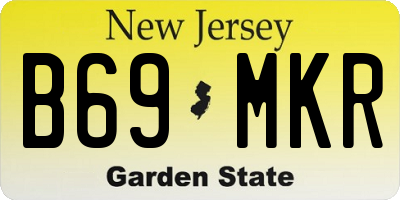 NJ license plate B69MKR