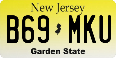 NJ license plate B69MKU