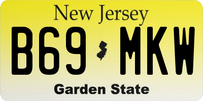 NJ license plate B69MKW