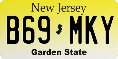 NJ license plate B69MKY