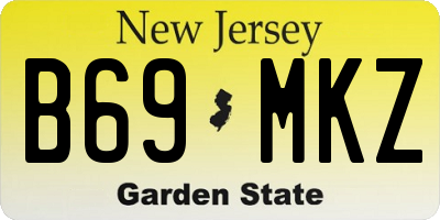 NJ license plate B69MKZ