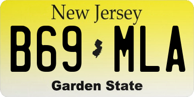 NJ license plate B69MLA
