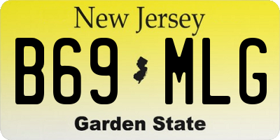 NJ license plate B69MLG