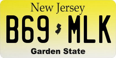 NJ license plate B69MLK