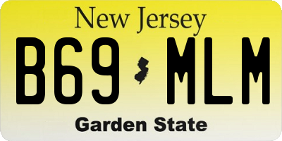 NJ license plate B69MLM