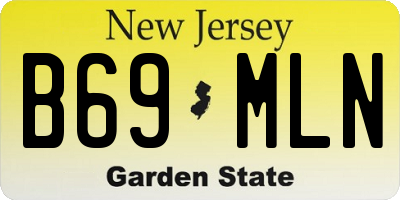 NJ license plate B69MLN
