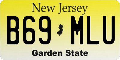 NJ license plate B69MLU