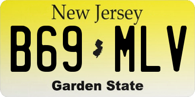 NJ license plate B69MLV